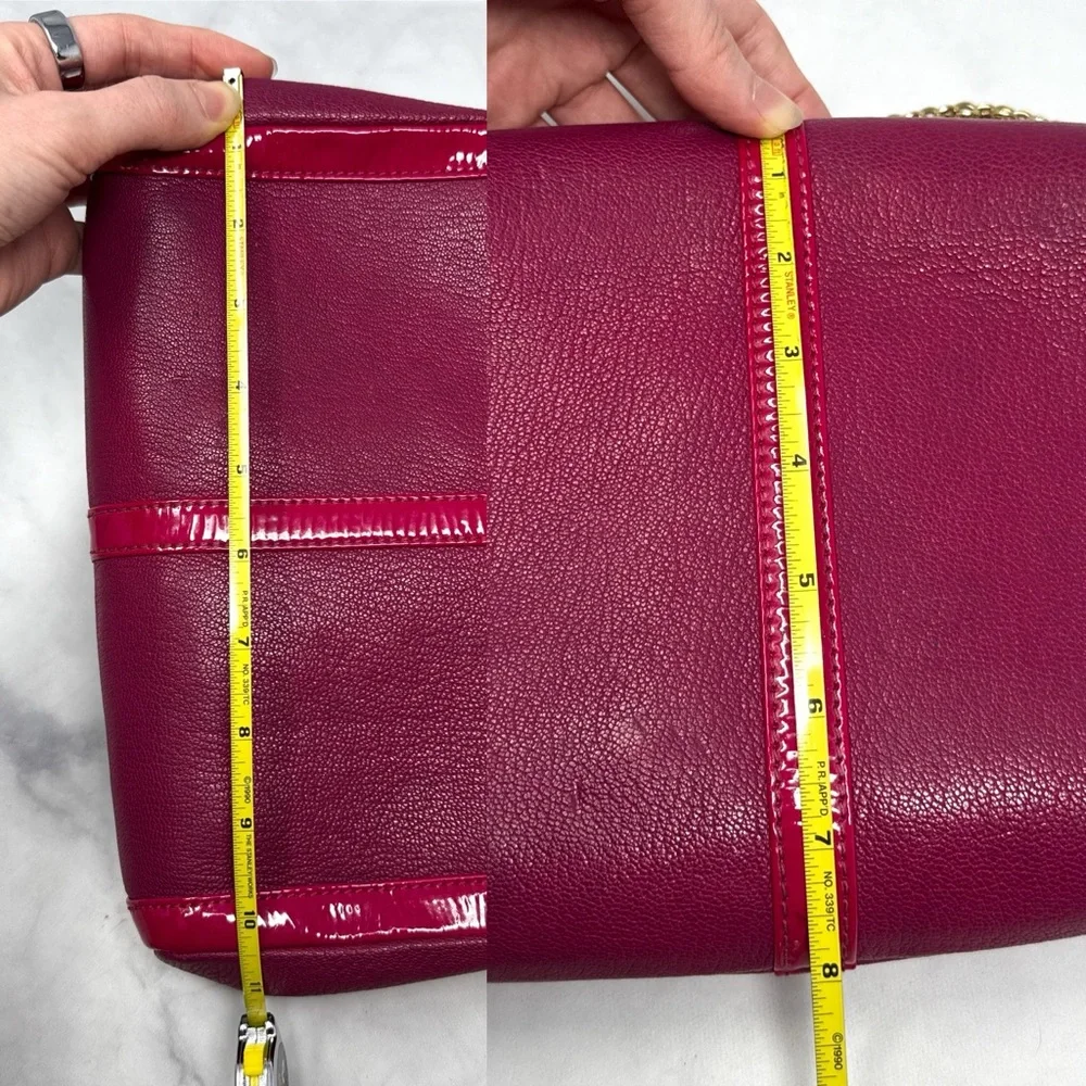 Christian Louboutin Sweet Charity Metal Bow Leather Purse Bag Pink Designer Glam - Picture 13 of 16